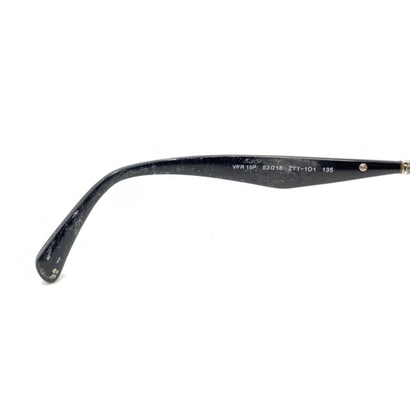 Prada VPR 15P ZYY-1O1 Black Clear Fade Cat Eye Eyeglasses Frames 53-16 135 Italy - Picture 10 of 12